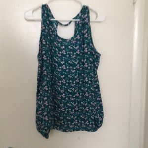 Long sleeve, cold shoulder floral blouse